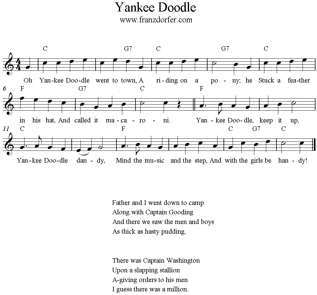 Yankee Doodel C-Major, C-Dur